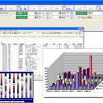 一覧形式の帳票はEXCEL出力可能。EXCELボタンを押下すれば、EXCELにデータ抽出可能！EXCELだからグラフ化も簡単！